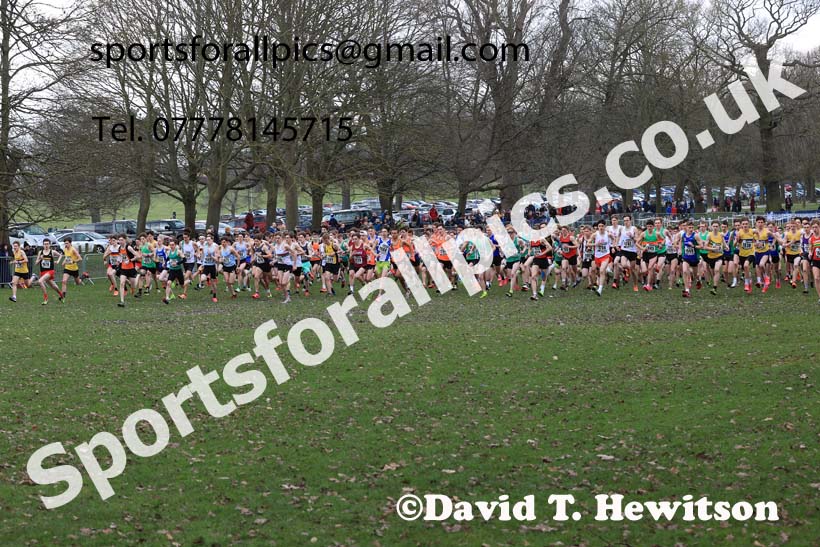 Mens Under-17s, 2024 CAU Inter Counties Cross Country Champs., Wollaton Park, Nottingham. Photo: David T. Hewitson/Sports for All Pics